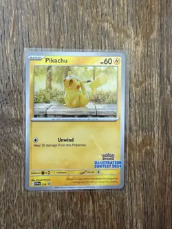 Pikachu Illustration Contest 2024 Pokemon TCG Scarlet & Violet Promo NM - Image 1