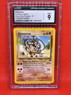 2001 Vintage Pokemon League Hitmontop Black Star Promos -37 Mint 9 CGC - Image 1