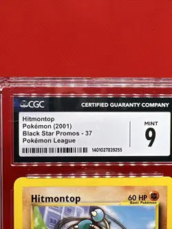 2001 Vintage Pokemon League Hitmontop Black Star Promos -37 Mint 9 CGC - Image 3