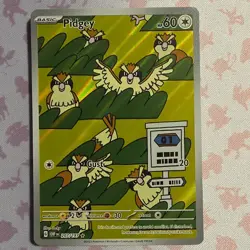 Pokemon Pidgey 207/197 SV03 Obsidian Flames Illustration Rare Holo 60 HP - Image 1
