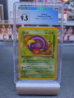 Pokemon Ekans 1999 Fossil - 1st Ed. 46/62 CGC 9.5 OLD LABEL CGC 10 Gem Mint 💎 - Image 1