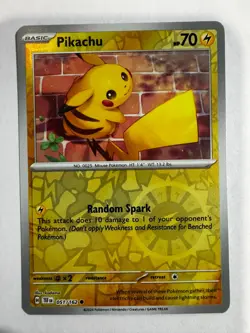 Pikachu Pokemon TCG Reverse Holo 051 Temporal Forces - Image 1