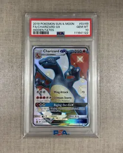 PSA 10 Pokemon Hidden Fates Charizard GX SV49/SV94 Full Art Holo Gem Mint 💎 - Image 2
