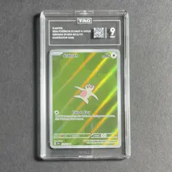 Pokemon Slakoth Surging Sparks 212/191 Holo Illustration Rare TAG 9 - Image 1