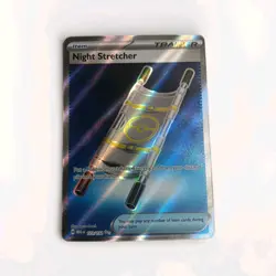 Pokemon Night Stretcher 173/132 Me01 Ultra Rare Trainer-Item Full Art Holo - Image 1