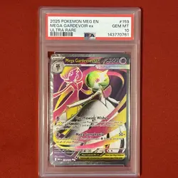 2025 Pokemon Mega Evolution Gardevoir ex Ultra Rare #159/132 PSA 10 GEM MINT - Image 1