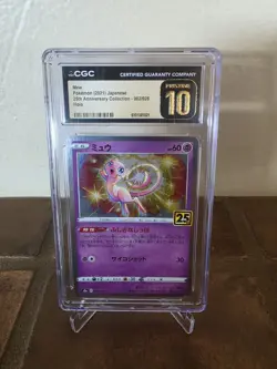 Pokemon TCG Mew 002/028 Japanese 25th Anniversary Reverse CGC 10 Pristine - Image 1