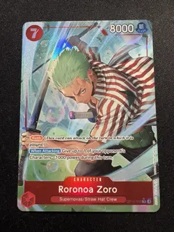 One Piece The Azure Sea's Seven - RORONOA ZORO (Alternate Art) #OP14-015 ENGLISH - Image 1