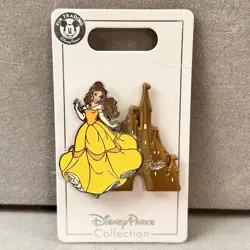 Beauty & The Beast Princess Belle & Castle Signature Pin Disney Parks Collection - Image 1