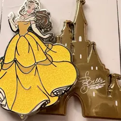 Beauty & The Beast Princess Belle & Castle Signature Pin Disney Parks Collection - Image 4