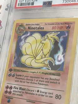 1999 POKEMON BASE SET 1ST EDITION #12 NINETALES HOLO PSA 4 CLEAN CARD - Image 2