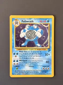Vintage Base Set 2 Holo Poliwrath - Rare #15/130 1999-2000 Pokemon TCG - Image 1