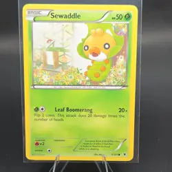 Pokemon TCG Sewaddle 1/101 Noble Victories Basic 50HP Common Regular - Image 1