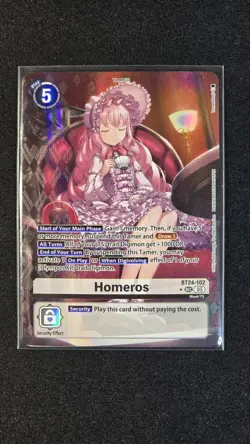 Homeros SEC Alt Art SR BT24-102 M PF Digimon Time Stranger Series - Image 1