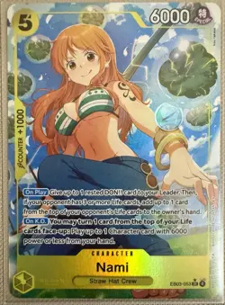 One Piece Card Game Nami SR Alt Art EB03-053 English NM Heroines Edition - Image 1