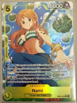 One Piece Card Game Nami SR Alt Art EB03-053 English NM Heroines Edition - Image 2