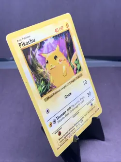 Pokemon TCG Pikachu 58/102 Shadowless Red Cheeks Base Set 1999 WOTC Vintage - Image 2