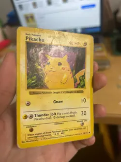 Pikachu Shadowless Red Cheeks 58/102 Base Set 1999 Pokemon TCG Card MP - Image 2