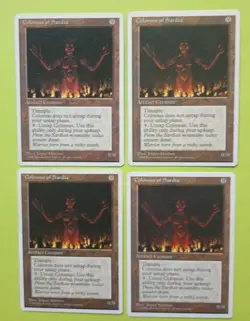 Magic the Gathering MTG 4th Edition COLOSSUS OF SARDIA X 4 (3 LP/EX & 1 MP) R! - Image 1