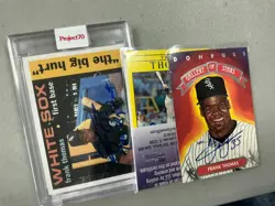 Lot of (3) Frank Thomas Singed Cards AUTO - Image 1