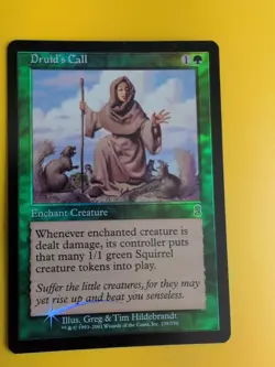 Druid's Call. enchant creature. MTG Card. Odyssey.Old Border FOIL. - Image 4