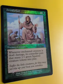 Druid's Call. enchant creature. MTG Card. Odyssey.Old Border FOIL. - Image 5