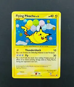 Flying Pikachu 113/111 Holo Pokemon Card 2009 Rising Rivals Secret Rare - Image 1