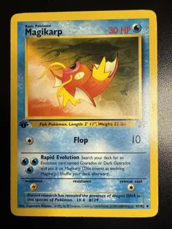 Magikarp 47/82 Common 1st Edition Team Rocket Pokemon Card - Image 1