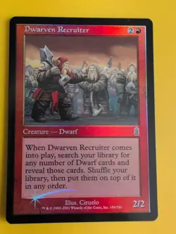 Dwarven recruiter. Dwarf. MTG Card. Odyssey.Old Border FOIL. - Image 2