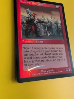 Dwarven recruiter. Dwarf. MTG Card. Odyssey.Old Border FOIL. - Image 5