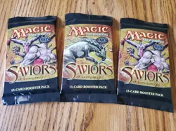 MAGIC THE GATHERING Lot of (3) SAVIORS OF KAMIGAWA Factory Sealed Booster Packs - Image 1