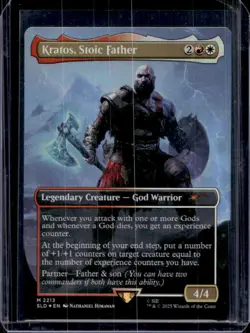 2025 Magic God of War Secret Lair Drop Kratos Sroic Father Borderless #2213 - Image 1