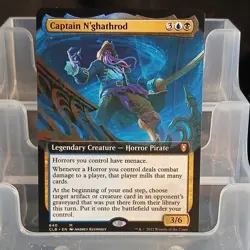 Magic: The Gathering Captain N'ghathrod Blue Black Mythic Extended Art Commande… - Image 1