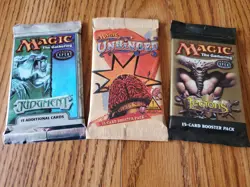 MAGIC THE GATHERING Lot of Three (3) Mixed Booster Packs SEE PHOTOS and READ - Image 1