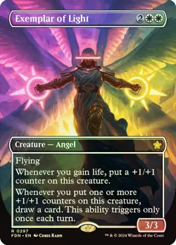 MTG FOIL Exemplar of Light(#297) Borderless - Foundations #297 - Image 1