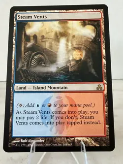 MTG Steam Vents Rare Land Guildpact Blue Red 2006 NM Magic the Gathering - Image 1