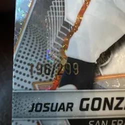Josuar Gonzalez 2025 Bowman’s Best Mini-Diamond Refractor /299 SF Giant - Image 2