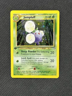 NM Jumpluff 7/111 1st Edition Neo Genesis Holo Rare Pokemon Card - Image 1