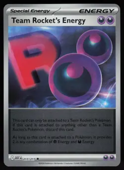 Reverse Holo Team Rocket's Energy 217/217 Ascended Heroes Pokemon TCG Card - Image 1