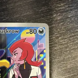 Pokemon Team Rocket's Murkrow Destined Rivals Holo Rare 200/182 Basic 80 HP EN - Image 2