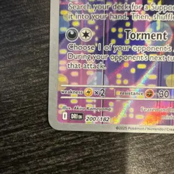 Pokemon Team Rocket's Murkrow Destined Rivals Holo Rare 200/182 Basic 80 HP EN - Image 4