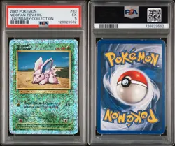 2002 POKEMON LEGENDARY COLLECTIONNIDORAN-REVERSE FOIL PSA 5 - Image 3