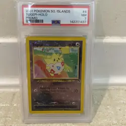 2001 Pokemon Southern Islands Togepi Holo Promo w/ Swirl #4/18 (PSA 7) - Image 1
