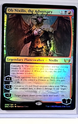MTG Magic the Gathering SNC New Capenna Prerelease Promo Ob Nixilis the Advesary - Image 1