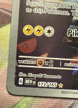 Pokemon TCG Scarlet & Violet 151 English Pikachu Illustration Rare 173/165 NM - Image 4