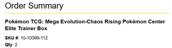 Chaos Rising Pokemon Center ETB Elite Trainer Box PRESALE CONFIRMED - Image 2