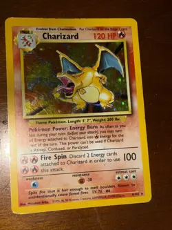 Pokemon TCG Charizard Holo 4/102 Base Set (1999) - Image 3