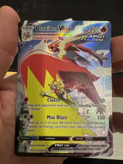 Pokemon TCG Blaziken VMAX TG15/TG30 Silver Tempest Holo Ultra Rare 320HP - Image 2