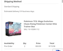 Chaos Rising Pokemon Center ETB Elite Trainer Box TCG *PRESALE* Confirmed Order - Image 2