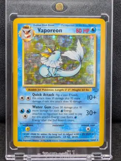 1999 Pokemon Jungle Vaporeon 12/64 HOLO MP - Image 1